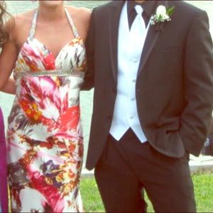 Floral Print Formal Dress